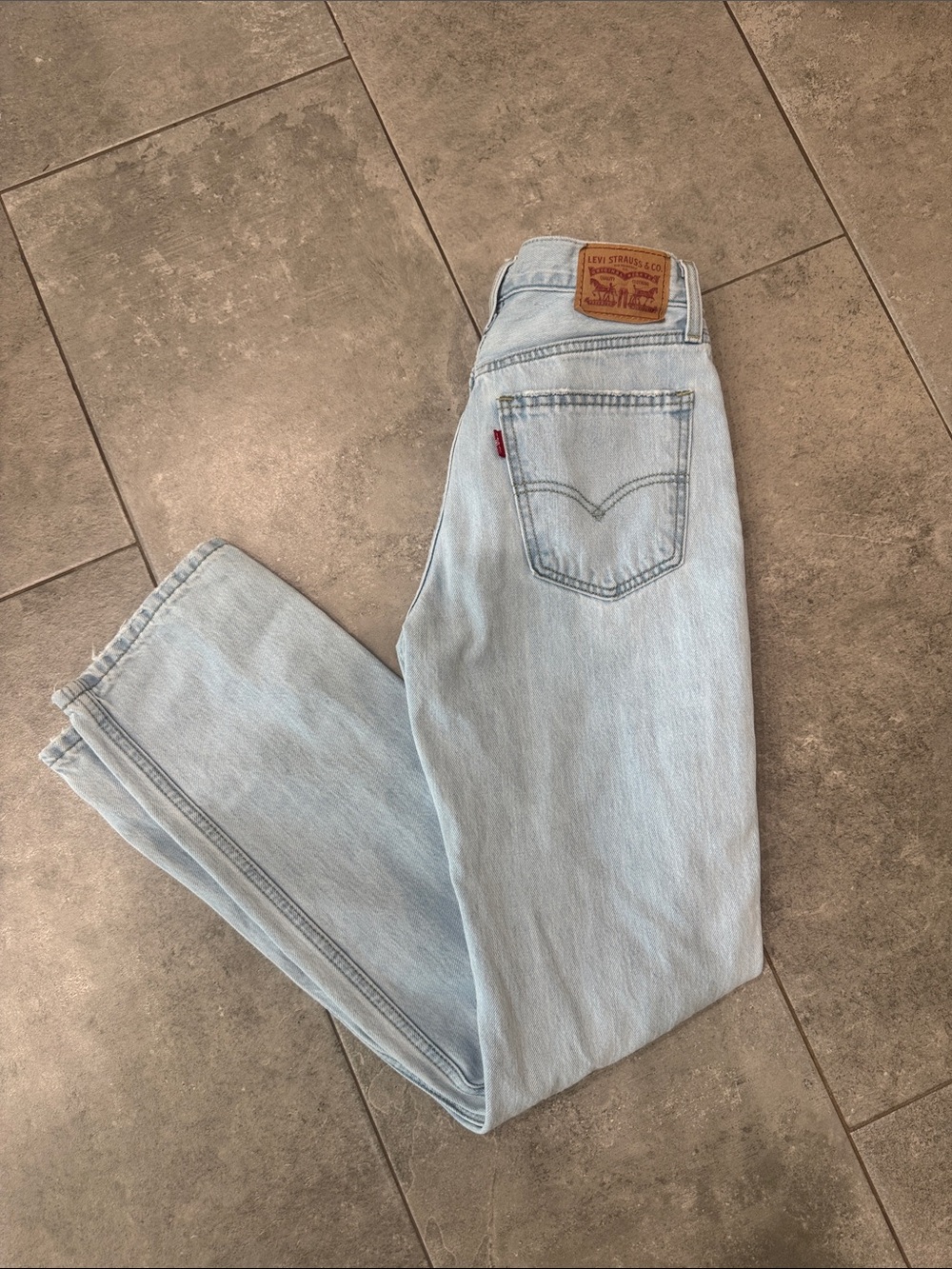 Levi's Light Blue High-Rise Straight Jeans
